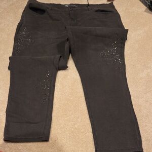 DG2 by Diane Gilman Black Straight Leg Jeans